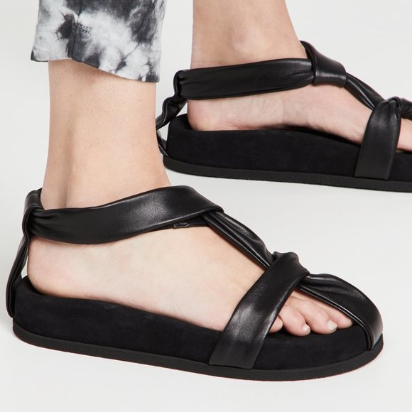 Neous Lambskin Minimalist Footbed Sandals NIB Sleeper